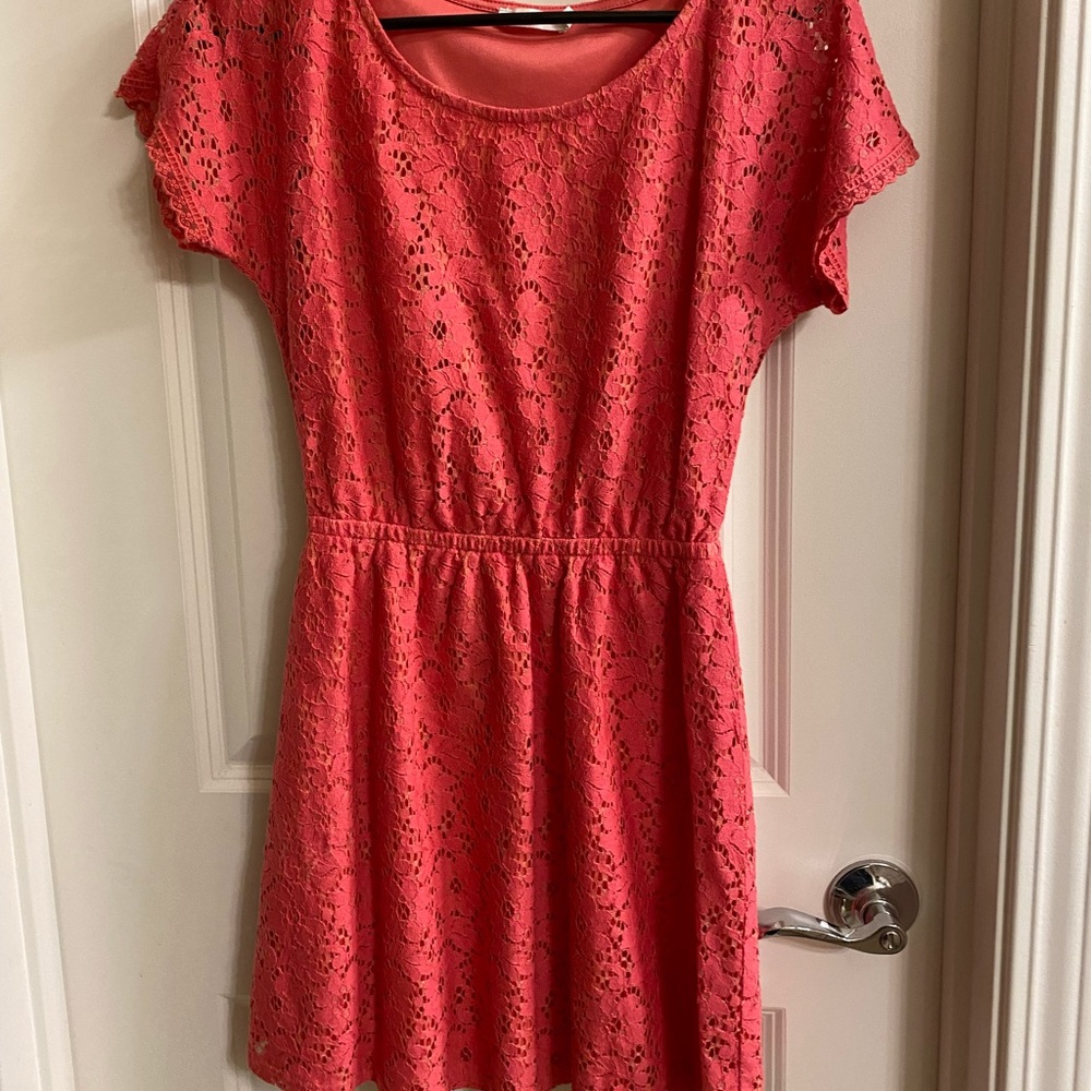Lush pink lace dress